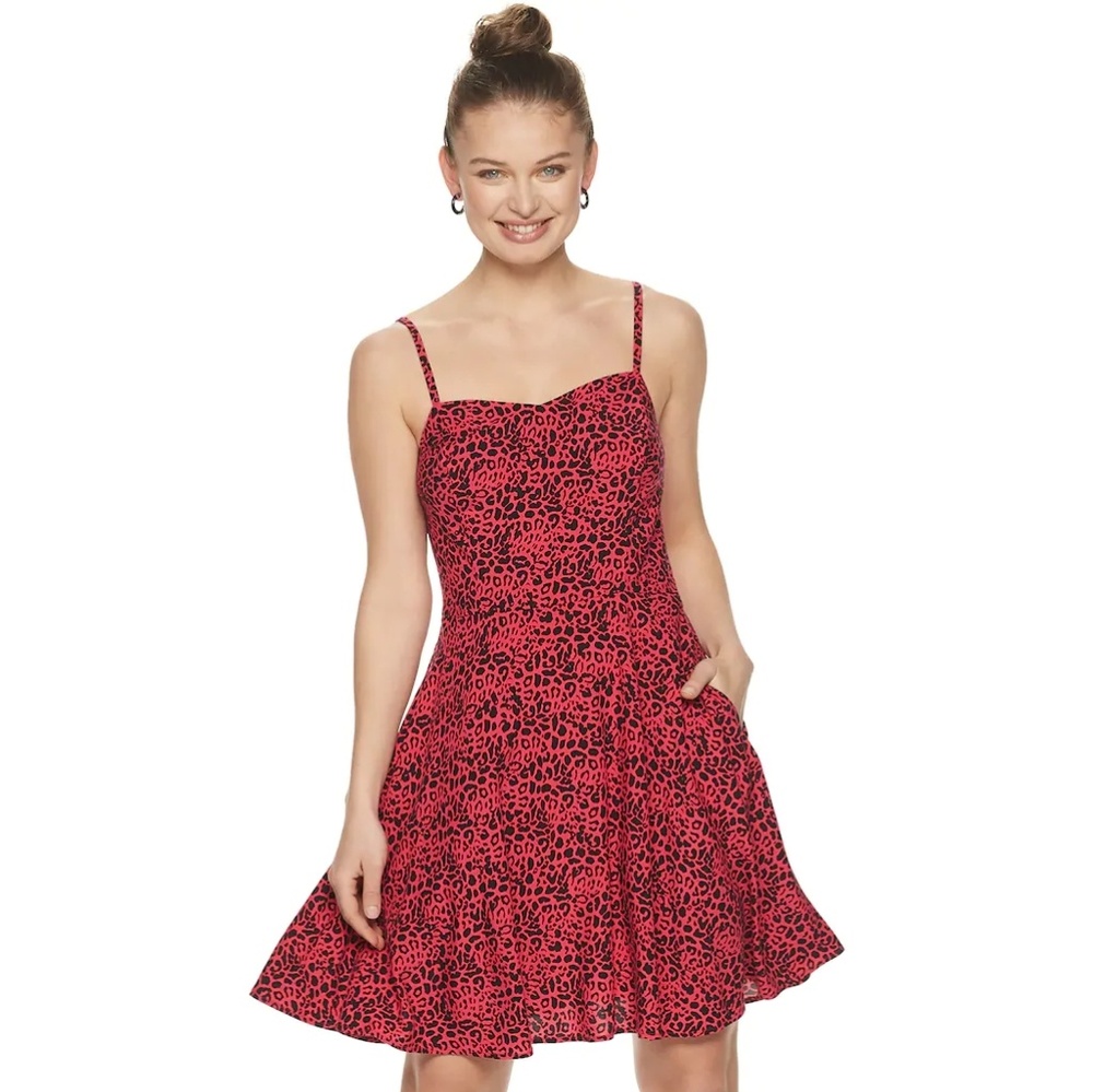 Pink cheetah dress